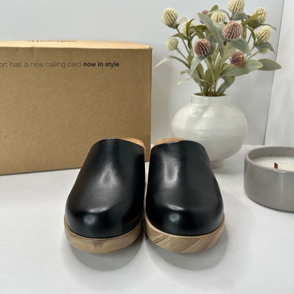 SoftWalk Felida Leather Clog Slip On Comfort Shoe Black S2405-001 Women's 6.5 M - Picture 2 of 13